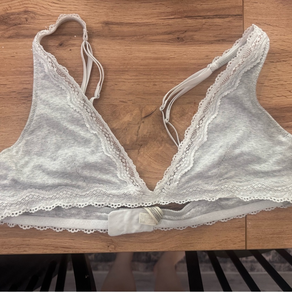 Free people Lace Trimmed Gray Bralette